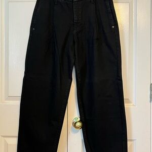 Banana Republic Black Mid-Rise Straight Trousers